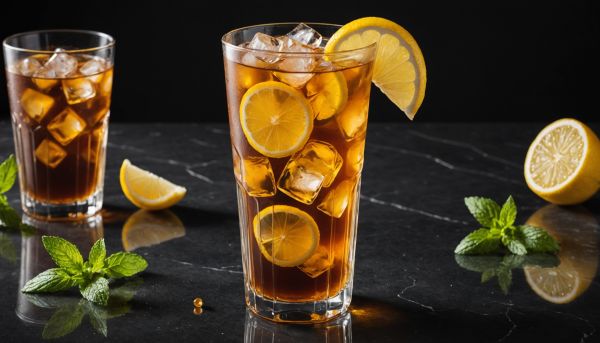Déguster un cocktail à base de thé glacé et de liqueur douce